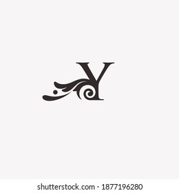 initial Y logo with ornament
