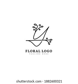 Initial Y minimalis monogram logo with flourish ornament. Typography for company and business logo.
