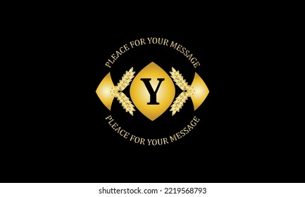Initial Y monogram template. Vintage logo for cafe, bar, restaurant, invitation. Business style and company brand.