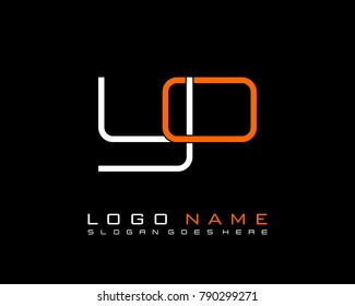 Initial Y & O minimalist logo template vector
