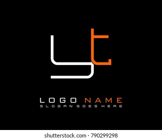 Initial Y & T minimalist logo template vector