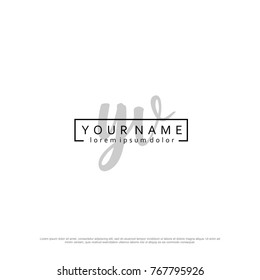 Initial Y & V elegant logo template vector