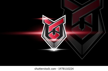Initial Y, vector initial letter monogram esport, twitch and gaming logo template