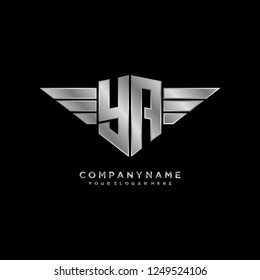 Initial Y A wing logo template vector