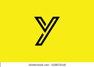Initial Y YY modern monogram and elegant logo design, Professional Letters Vector Icon Logo on black background.
