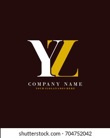 Initial Y & Z simple design logo template vector