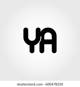 initial ya black business logo