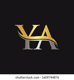 Initial YA Letter Linked Logo Vector Template. Creative Letter YA Logo Design