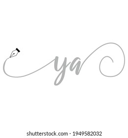 Initial YA logo handwriting business illustration fashion simple