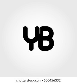 initial yb black business logo