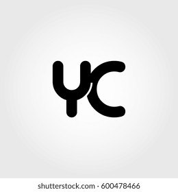 initial yc black business logo