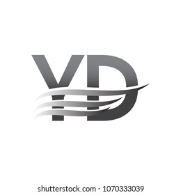 Initial YD wing logo, grey color vector logotype, logo for company name business and company identity.