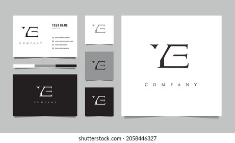Initial YE logo and business card