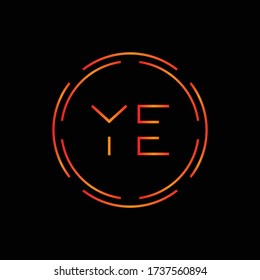 Initial YE Logo Design Vector Template. Creative Circle Letter YE Business Logo Vector Illustration
