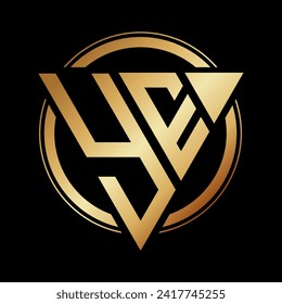 Initial YE Logo, Triangle Alphabet Design