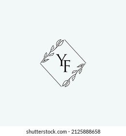 Initial YF beauty elegant logo design floral template illustration