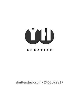 Initial YH company creative label trendy idea brand