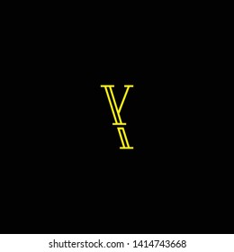 Initial Yi Iy Y Letter Logo Stock Vector (Royalty Free) 1414743668 ...