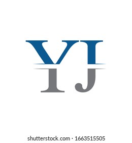 Initial YJ Logo Design Vector Template. Creative Letter YJ Business Logo Vector Illustration