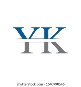Initial YK Logo Design Vector Template. Creative Letter YK Business Logo Vector Illustration