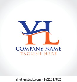 Initial YL Letter Logo Vector Template. Creative Linked Letter YL Logo Design