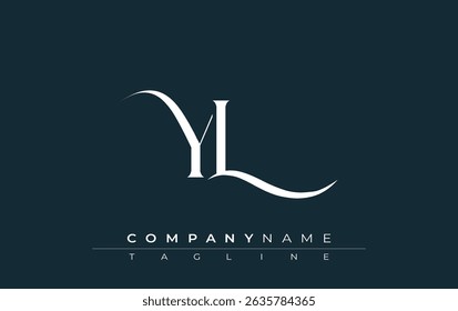 Initial YL Logo Design Vector. Elegant Monogram Logo Design with Decorative Elements and Typography