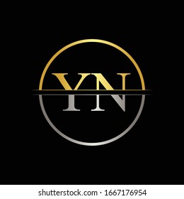 Initial YN Logo Design Vector Template. Creative Letter YN Business Logo Vector Illustration