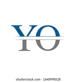 Initial YO Logo Design Vector Template. Creative Letter YO Business Logo Vector Illustration