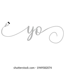 Initial YO logo handwriting business illustration fashion simple