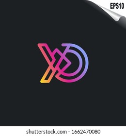 Initial YO Logo monogram design template. Simple elegant shape style modern logo.