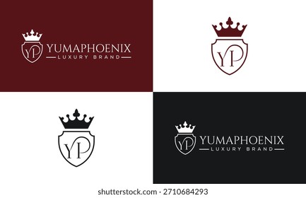 Initial YP letter  logo design vector illustration for couple, wedding, and business