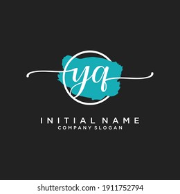 Initial YQ beauty monogram and elegant logo design, handwriting logo of initial signature, wedding, fashion, floral and botanical with creative template.
