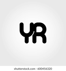 initial yr black business logo