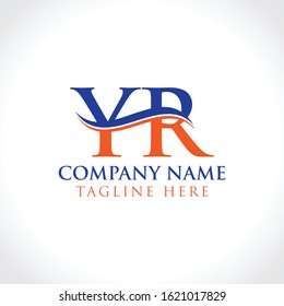 Initial YR Letter Logo Vector Template. Creative Linked Letter YR Logo Design