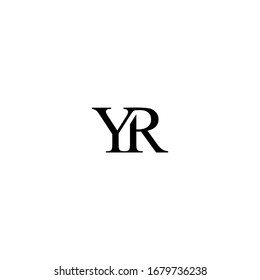 Initial YR Logo design vector template