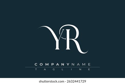 Initial YR Logo Design Vector. Elegant Monogram Logo Design with Decorative Elements and Typography