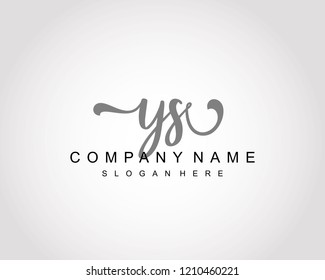 Initial YS handwriting logo vector