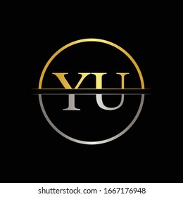 Initial YU Logo Design Vector Template. Creative Letter YU Business Logo Vector Illustration