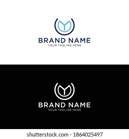 Initial YU UY Y YY modern monogram and elegant logo design, Professional Letters Vector Icon Logo on background. Letter Y YY YU UY