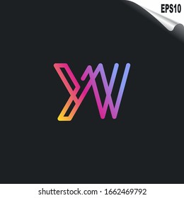 Initial YV Logo monogram design template. Simple elegant shape style modern logo.