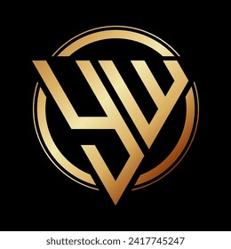 Erstmaliges YW-Logo, Dreieck-Alphabet-Design
