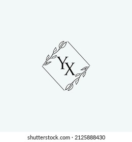 Initial YX beauty elegant logo design floral template illustration