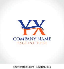 Initial YX Letter Logo Vector Template. Creative Linked Letter YX Logo Design