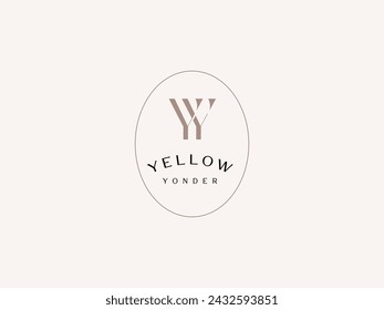  Initial YY for Yellow Yonder Lady Preneur Logo Template for businesswoman