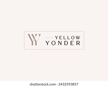  Initial YY for Yellow Yonder Lady Preneur Logo Template for businesswoman