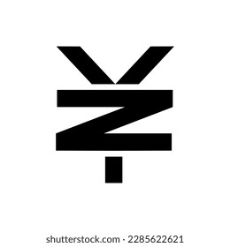 Initial YZ logo. Vector image