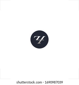 initial Z 4 letter logo emblem design