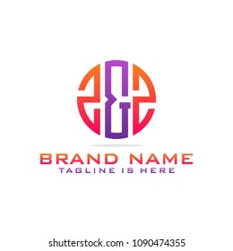 Initial Z & Z abstract logo template vector