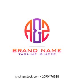 Initial A & Z abstract logo template vector
