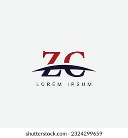 Initial Z C, ZC Letter Logo design vector template, Graphic Symbol for Corporate Business Identity